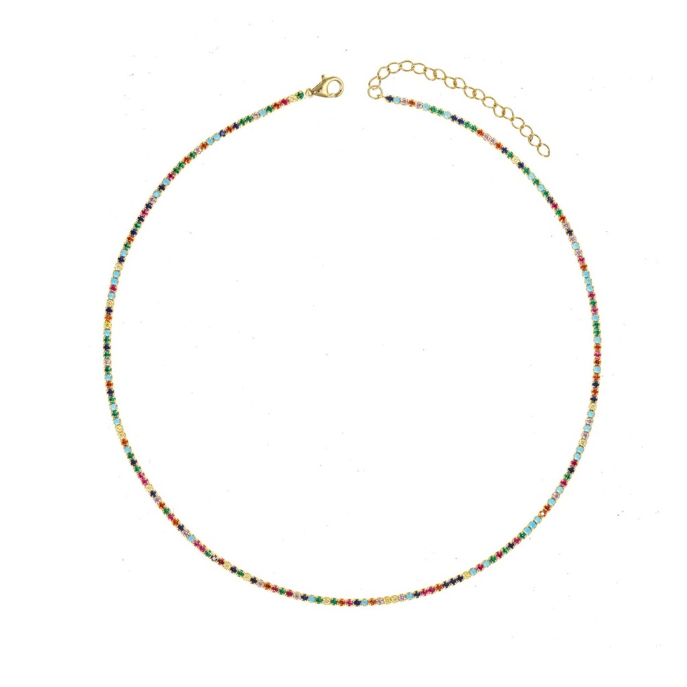 Rainbow Tennis Necklace